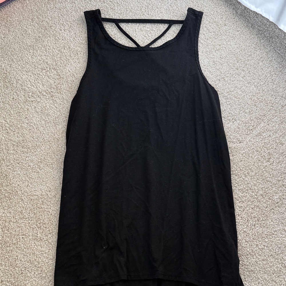 Apana Black Strappy Tank Top